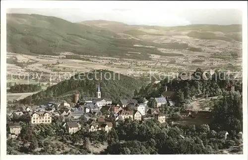 Lindenfels Odenwald Ortsansicht mit Kirche und Burg Hoehenluftkurort Perle des Odenwaldes Kat. Lindenfels