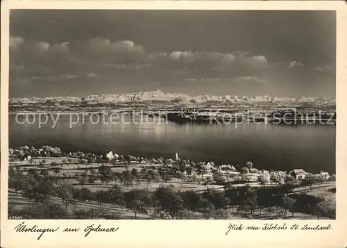 ueberlingen Bodensee Blick vom Kurhaus St.Leonhard Kat. ueberlingen