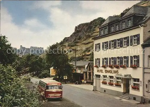 St Goarshausen Hotel "Erholung" mit Oldtimer Buss Kat. Sankt Goarshausen