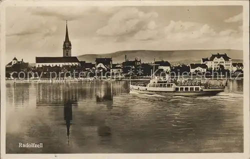 Radolfzell Bodensee mit Ausflugsschiff Kat. Radolfzell am Bodensee