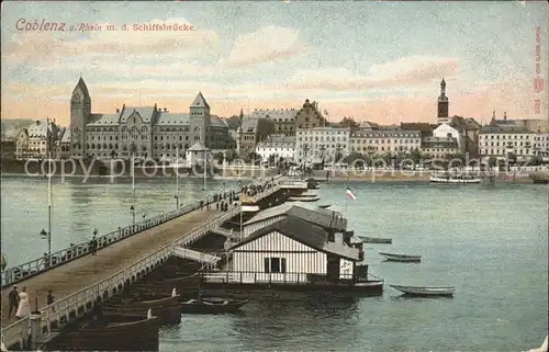 Koblenz Rhein Schiffsbruecke Kat. Koblenz