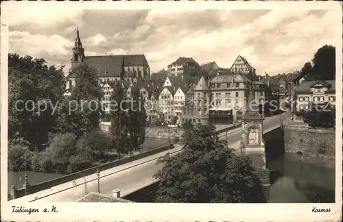 Tuebingen Ortsblick mit Bruecke Kat. Tuebingen