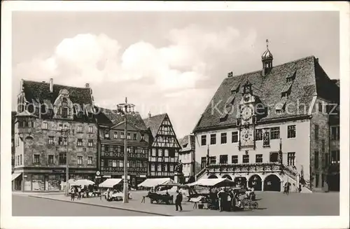 Heilbronn Neckar Marktplatz Rathaus Kaetchenhaus Kat. Heilbronn