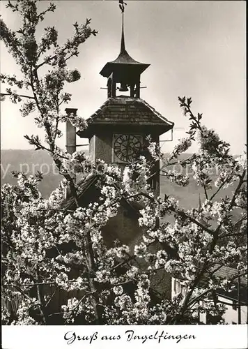 Ingelfingen Kirchturm Baumbluete Kat. Ingelfingen