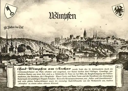 Bad Wimpfen Mittelalterliches Staedtebild Kat. Bad Wimpfen