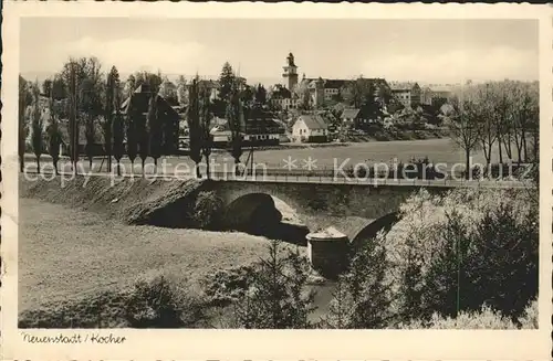 Neuenstadt Kocher Teilansicht Bruecke Kat. Neuenstadt am Kocher