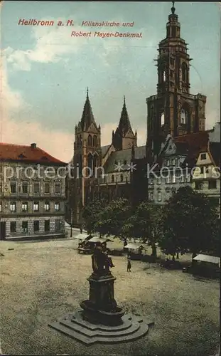 Heilbronn Neckar Kilianskirche und Mayerdenkmal Kat. Heilbronn