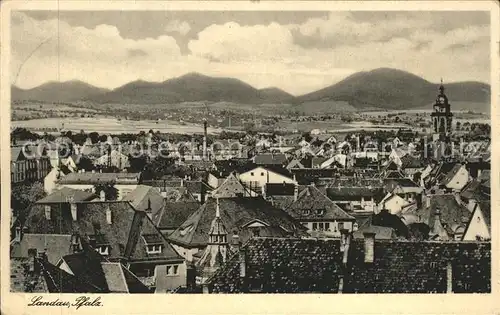 Landau Pfalz Blick ueber die Stadt Kat. Landau in der Pfalz