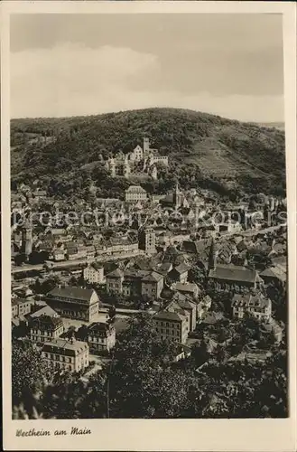 Wertheim Main Total mit Schloss Fliegeraufnahme Kat. Wertheim