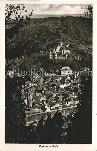 Wertheim Main Stadtblick und Schloss Kat. Wertheim