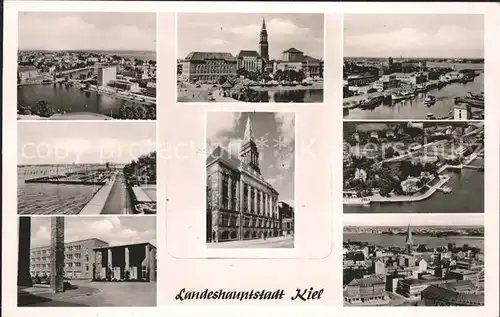 Kiel Hafen Rathaus Kirche Teilansichten Kat. Kiel