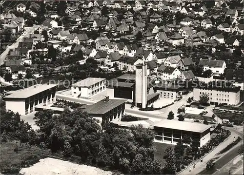 Offenbach Fliegeraufnahme Waldheim Pfarrkirche Heilig Kreuz Haus am Wiesengrund Kat. Offenbach am Main