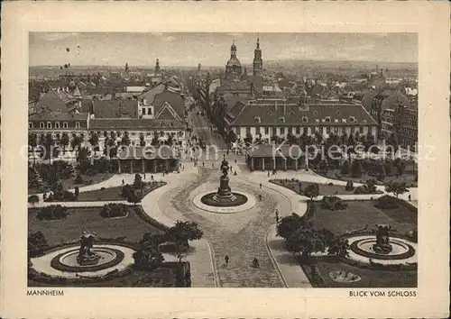 Mannheim Blick vom Schloss Kat. Mannheim