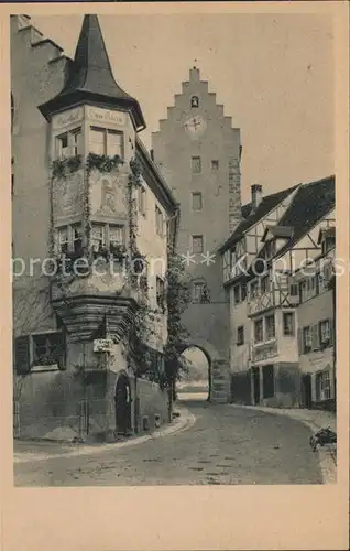 Meersburg Bodensee Gasthof zum Baeren Erker Oberes Tor Kat. Meersburg