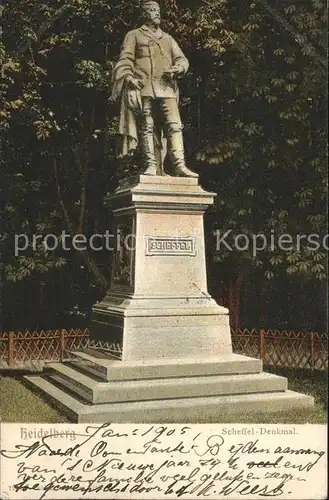 Heidelberg Neckar Scheffel Denkmal Kat. Heidelberg