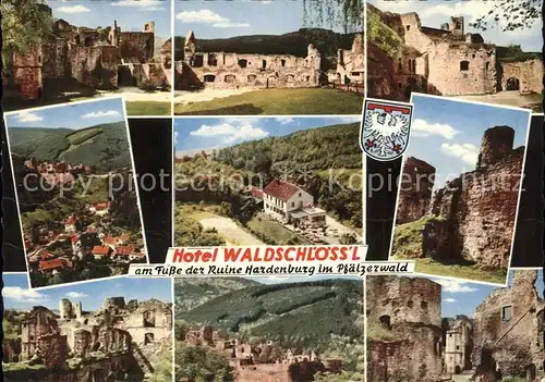 Hardenburg Ruine Hardenburg Teilansichten Hotel Waldschloessl Kat. Bad Duerkheim