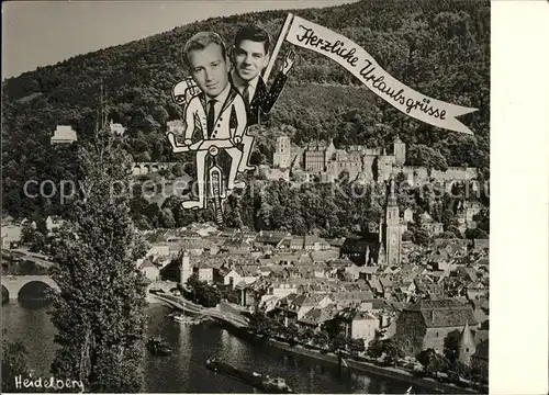 Heidelberg Neckar Neckarpartie mit Schloss Kat. Heidelberg