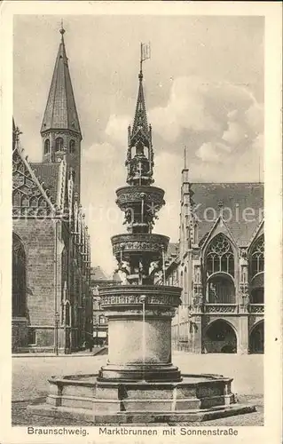 Braunschweig Marktbrunnen mit Sonnenstrasse Kat. Braunschweig