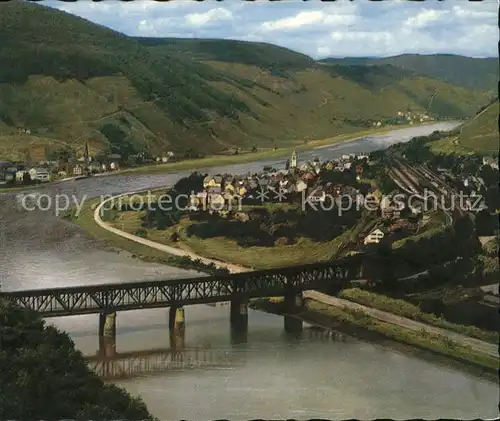 Alf Mosel Hotel zum Anker Bruecke Fliegeraufnahme Kat. Alf