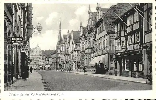 Hameln Osterstrasse mit Hochzeitshaus u.Post Kat. Hameln