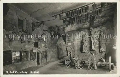 Meersburg Bodensee Schloss Eingang Kanone Skulptur Kat. Meersburg