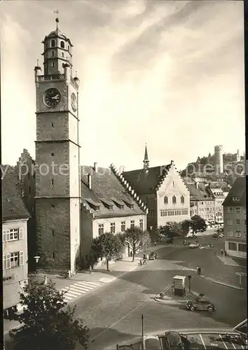 Ravensburg Wuerttemberg Marienplatz mit Blaserturm u.Waaghaus / Ravensburg /Ravensburg LKR