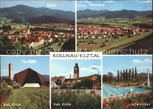 Kollnau Schwimmbad Kath. Kirche Hoernleberg Kandel Kat. Waldkirch