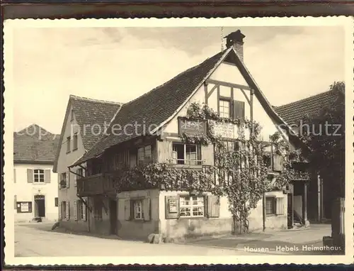 ka01889 Hausen Wiesental Hebels Heimathaus Kategorie. Hausen im Wiesental Alte Ansichtskarten