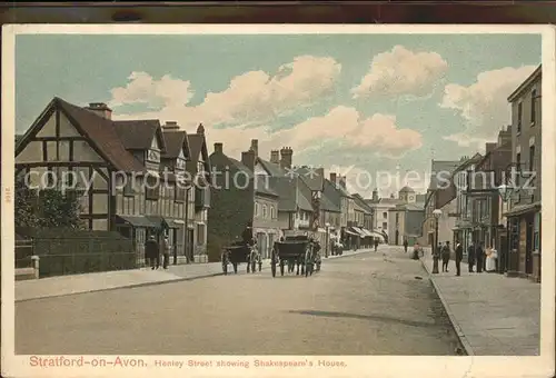 Stratford on Avon Henley Street showing Shakespeare`s House Kat. Stratford on Avon