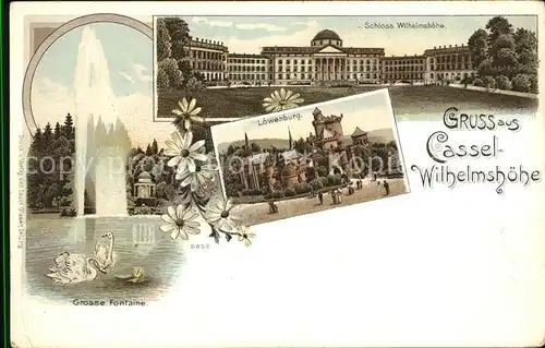 Wilhelmshoehe Kassel Loewenburg u.Schloss Kat. Kassel