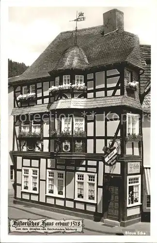 Adenau Historisches Haus Blaue Ecke Kat. Adenau