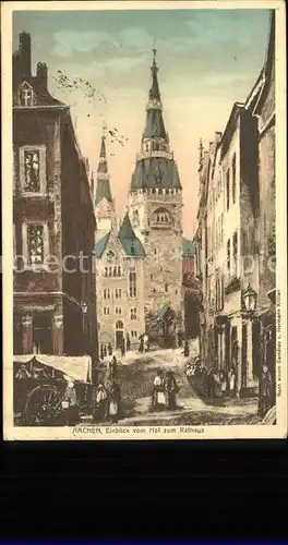 Aachen Blick zum Rathaus Kat. Aachen