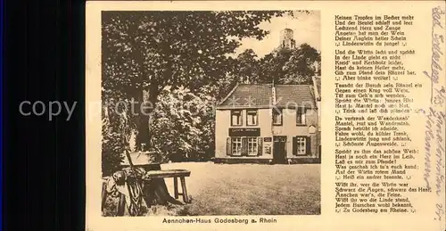 Bad Godesberg Histor.Studentenkneipe (Aennchen Haus) Stempel Kat. Bonn