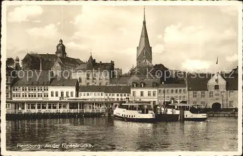 Flensburg Partie an der Foerdebruecke Kat. Flensburg