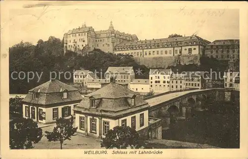 Weilburg Schloss Lahnbruecke Kat. Weilburg