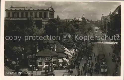 Hannover Georgstrasse Cafe Kroepcke Strassenbahn Kat. Hannover