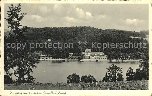 Moehnesee Strandhof Recklingloh und Sohn Kat. Moehnesee