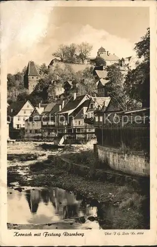 Kronach Oberfranken mit Festung Rosenberg Kat. Kronach