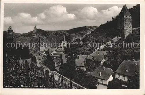 Bacharach Rhein Turmpartie Kat. Bacharach