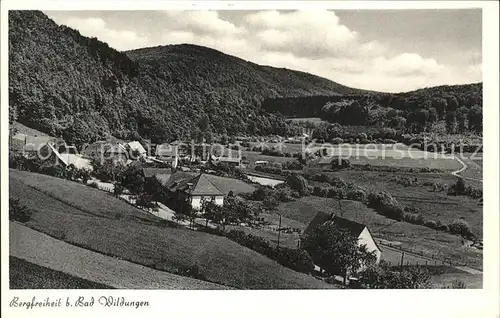 Bergfreiheit Gesamtansicht Luftkurort Kat. Bad Wildungen