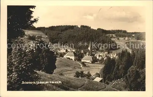 Schonach Schwarzwald Panorama Kat. Schonach im Schwarzwald