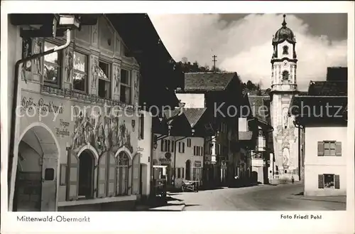 Mittenwald Bayern Obermarkt Kat. Mittenwald