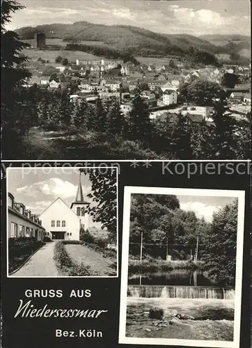 Niedersessmar Panorama Kirche  Kat. Gummersbach