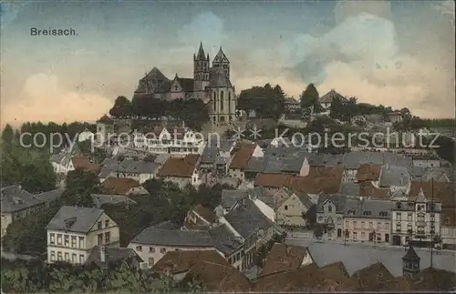 Breisach Rhein Stadtblick mit Muenster Kat. Breisach am Rhein