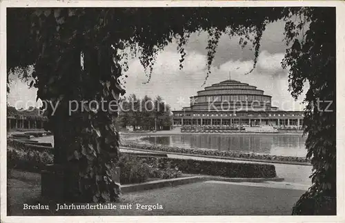 Breslau Niederschlesien Jahrhunderthalle Pergola Kat. Wroclaw