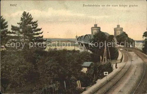 Mainz Rhein Eisenbahnbruecke / Mainz Rhein /Mainz Stadtkreis