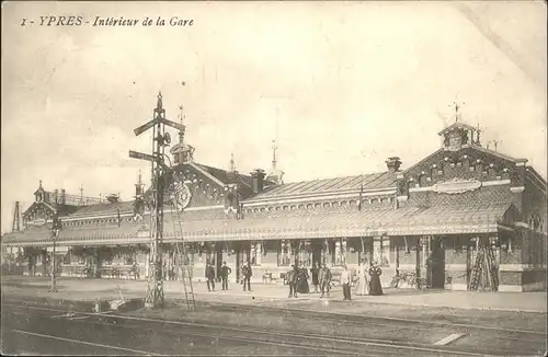 aw02251 Ypres Ypern West Vlaanderen Interieur de la Gare Kategorie.  Alte Ansichtskarten