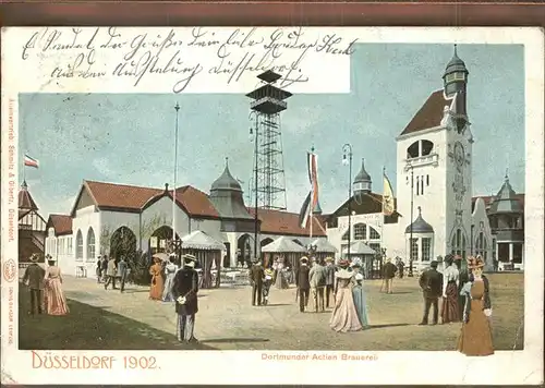 Ausstellung Industrie Gewerbe Kunst Duesseldorf 1902  Dortmunder Action Brauerei