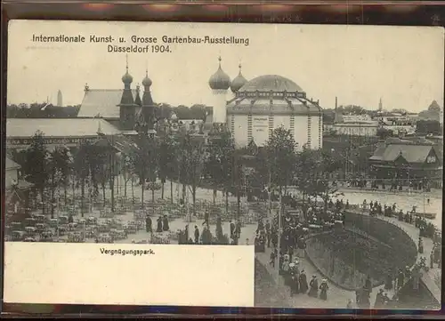 Ausstellung Kunst Gartenbau Duesseldorf 1904  Vergnuegungspark 