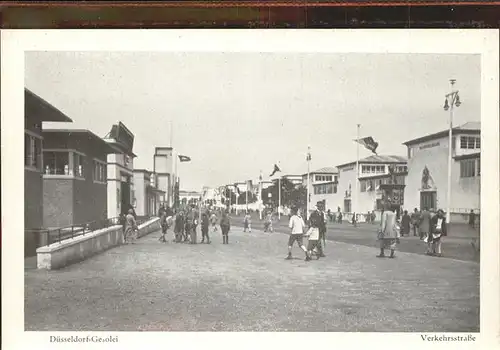 Ausstellung Gesolei Duesseldorf 1926 Verkehrsstrasse Kat. Duesseldorf